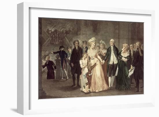 Séparation de Louis XVI et de sa famille. La nuit du 20 septembre 1792.-Charles Benazech-Framed Giclee Print