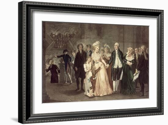 Séparation de Louis XVI et de sa famille. La nuit du 20 septembre 1792.-Charles Benazech-Framed Giclee Print