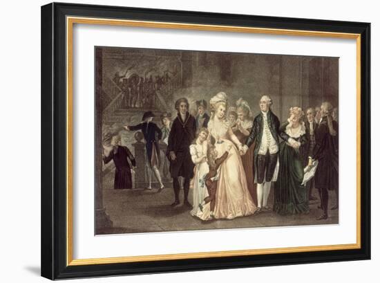 Séparation de Louis XVI et de sa famille. La nuit du 20 septembre 1792.-Charles Benazech-Framed Giclee Print