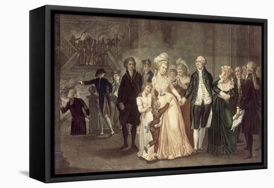 Séparation de Louis XVI et de sa famille. La nuit du 20 septembre 1792.-Charles Benazech-Framed Premier Image Canvas