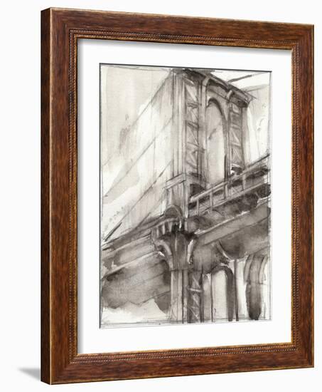 Sepia Bridge Study I-Ethan Harper-Framed Art Print