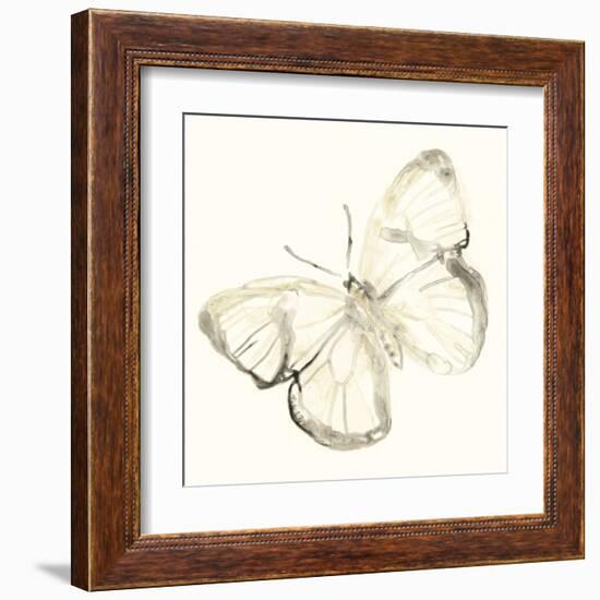 Sepia Butterfly Impressions III-June Erica Vess-Framed Art Print