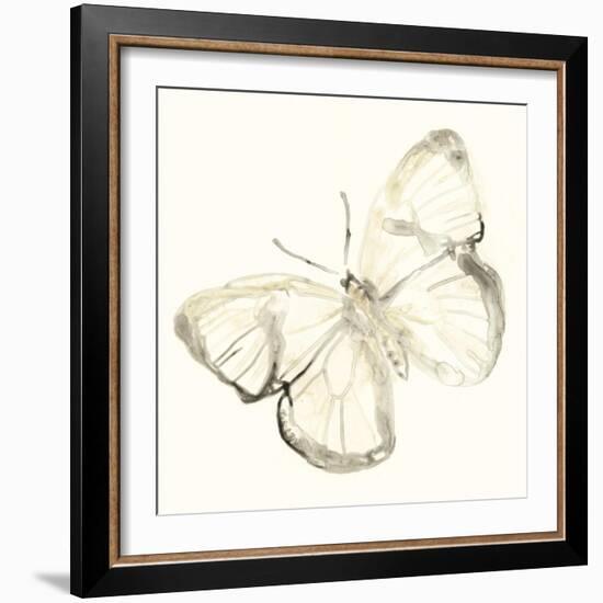 Sepia Butterfly Impressions III-June Erica Vess-Framed Premium Giclee Print