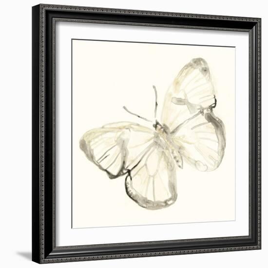 Sepia Butterfly Impressions III-June Erica Vess-Framed Premium Giclee Print