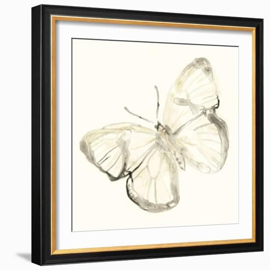 Sepia Butterfly Impressions III-June Erica Vess-Framed Premium Giclee Print