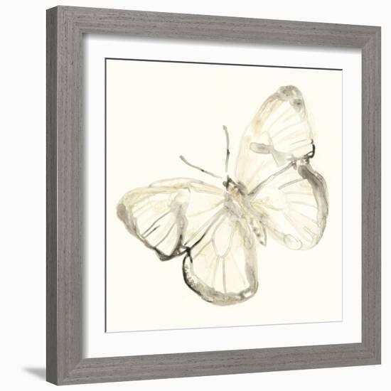 Sepia Butterfly Impressions III-June Erica Vess-Framed Art Print