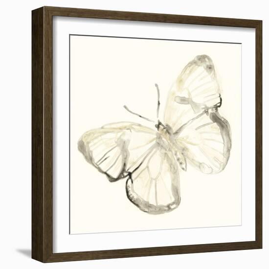 Sepia Butterfly Impressions III-June Erica Vess-Framed Art Print