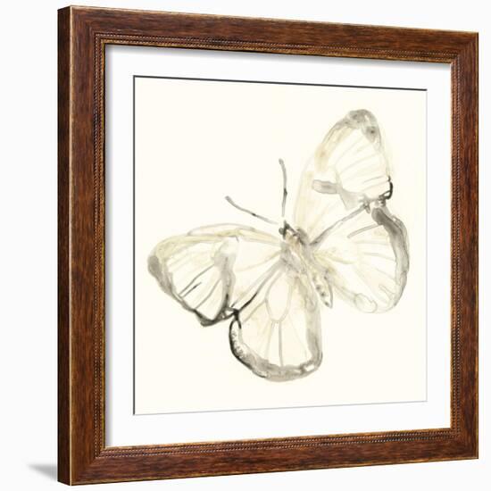 Sepia Butterfly Impressions III-June Erica Vess-Framed Art Print