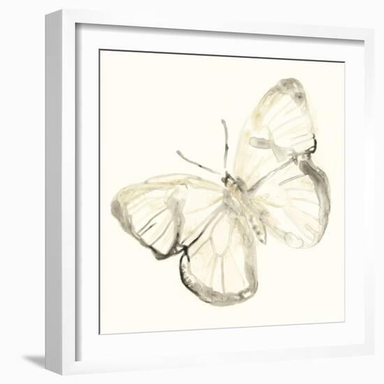 Sepia Butterfly Impressions III-June Erica Vess-Framed Art Print