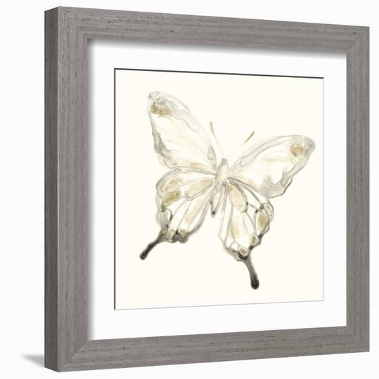 Sepia Butterfly Impressions IV-June Erica Vess-Framed Art Print