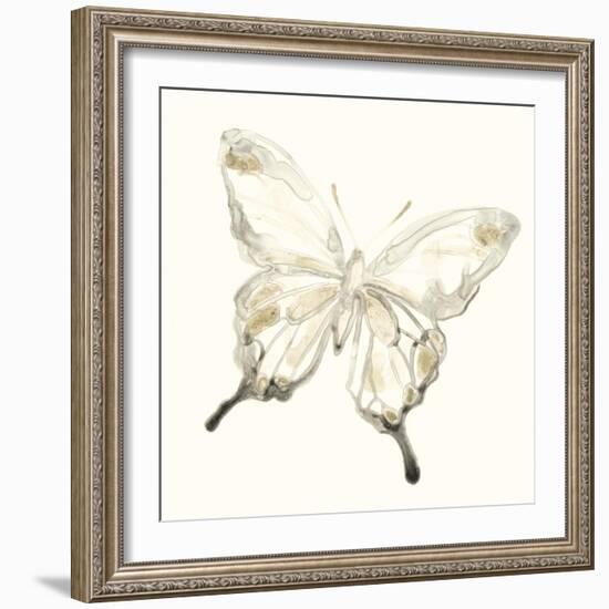 Sepia Butterfly Impressions IV-June Erica Vess-Framed Art Print