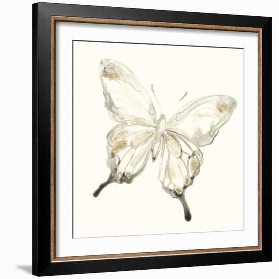 Sepia Butterfly Impressions IV-June Erica Vess-Framed Art Print