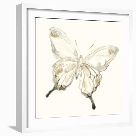 Sepia Butterfly Impressions IV-June Erica Vess-Framed Art Print