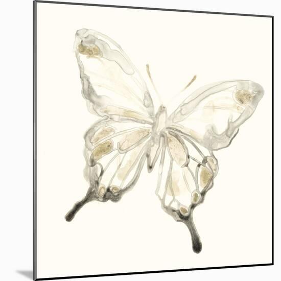 Sepia Butterfly Impressions IV-June Erica Vess-Mounted Art Print