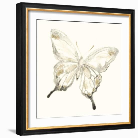 Sepia Butterfly Impressions IV-June Erica Vess-Framed Premium Giclee Print