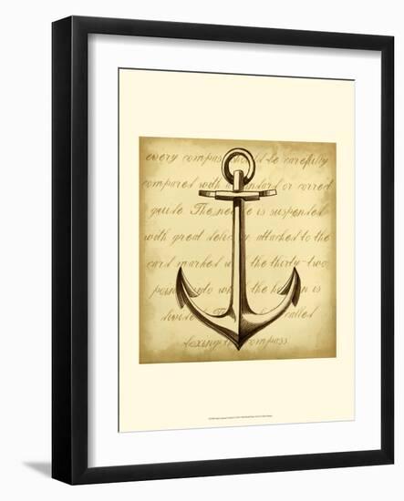 Sepia Captain's Anchor-Ethan Harper-Framed Art Print