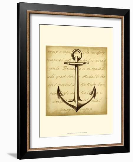 Sepia Captain's Anchor-Ethan Harper-Framed Art Print