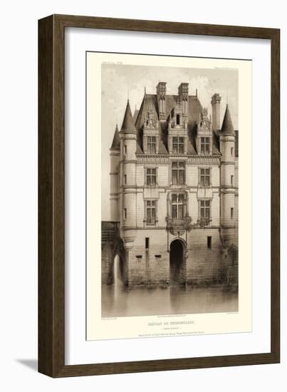 Sepia Chateaux V-Victor Petit-Framed Art Print