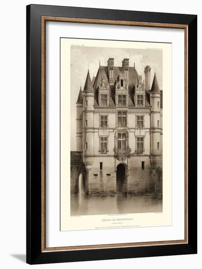 Sepia Chateaux V-Victor Petit-Framed Art Print