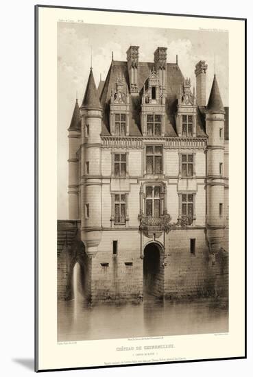 Sepia Chateaux V-Victor Petit-Mounted Art Print