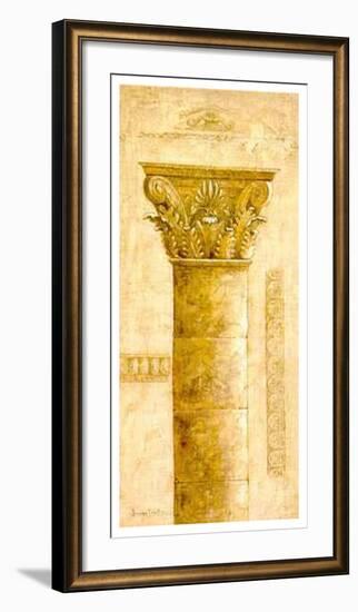 Sepia Column Study III-Javier Fuentes-Framed Art Print