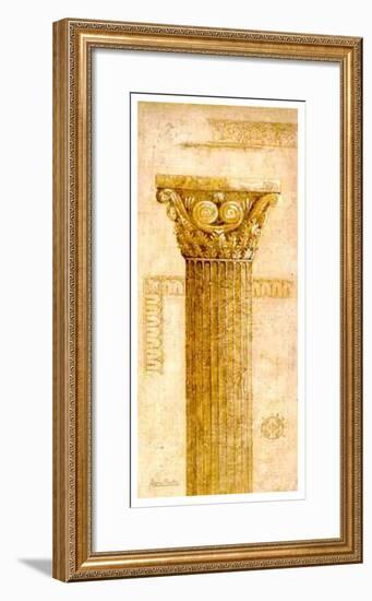 Sepia Column Study IV-Javier Fuentes-Framed Art Print