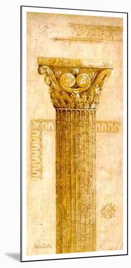 Sepia Column Study IV-Javier Fuentes-Mounted Art Print