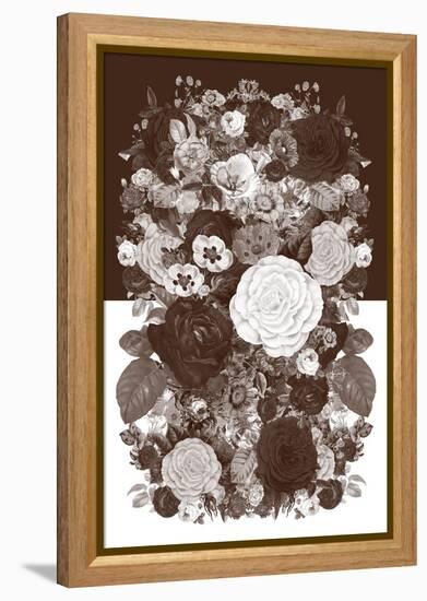 Sepia Flowerbed-null-Framed Stretched Canvas