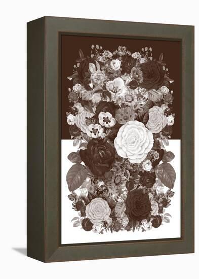 Sepia Flowerbed-null-Framed Stretched Canvas