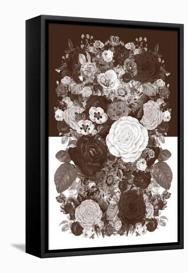 Sepia Flowerbed-null-Framed Stretched Canvas