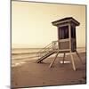 Sepia Life Guard Tower I-Jairo Rodriguez-Mounted Photographic Print