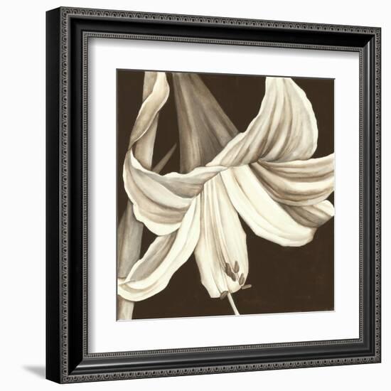 Sepia Lily III-Jennifer Goldberger-Framed Art Print