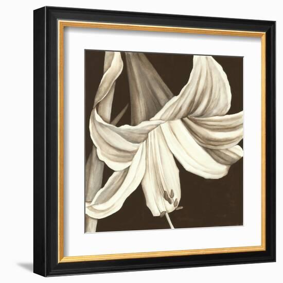 Sepia Lily III-Jennifer Goldberger-Framed Art Print