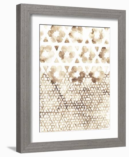 Sepia Madras III-Vanna Lam-Framed Art Print