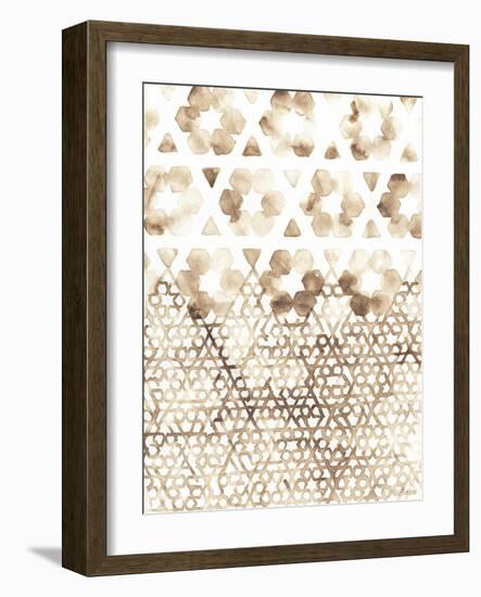 Sepia Madras III-Vanna Lam-Framed Art Print