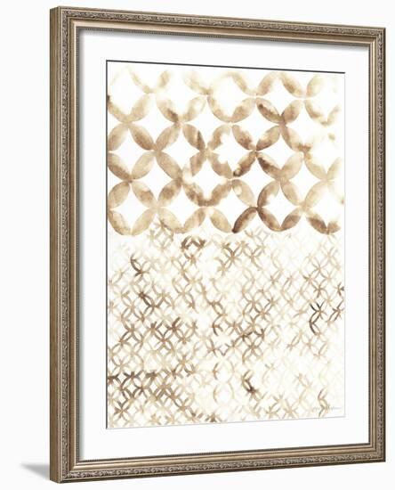 Sepia Madras IV-Vanna Lam-Framed Art Print