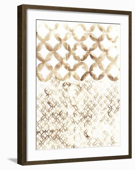 Sepia Madras IV-Vanna Lam-Framed Art Print