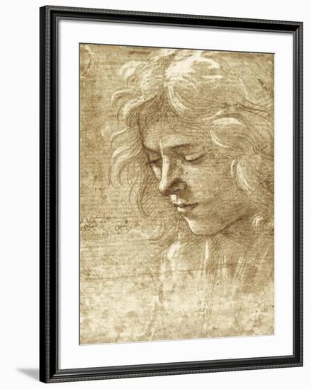 Sepia Maiden-null-Framed Art Print