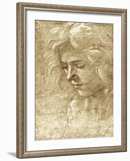 Sepia Maiden-null-Framed Art Print