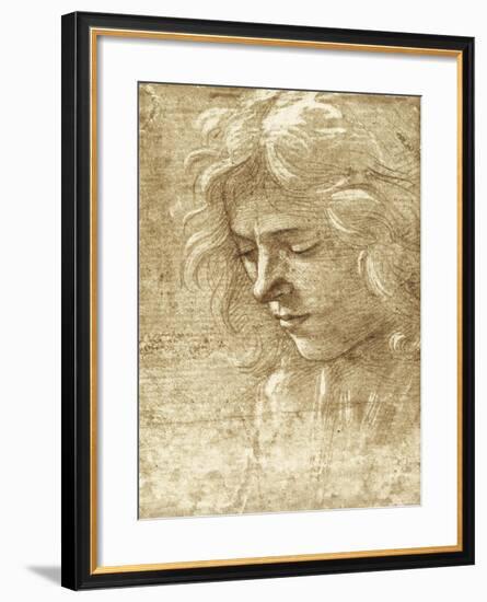 Sepia Maiden-null-Framed Art Print