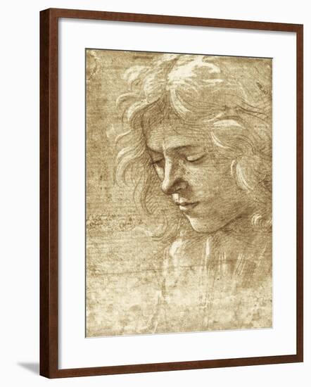 Sepia Maiden-null-Framed Art Print