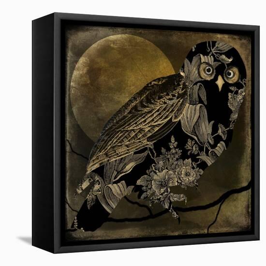 Sepia Moon Owl-Mindy Sommers-Framed Premier Image Canvas