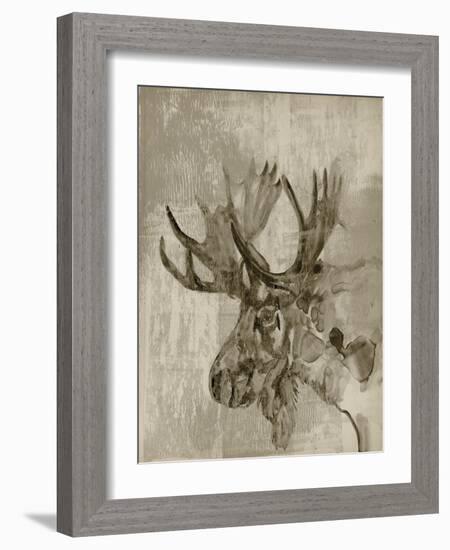 Sepia Moose-Jennifer Goldberger-Framed Art Print
