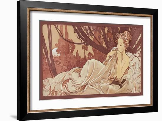 Sepia Mucha-Vintage Apple Collection-Framed Giclee Print