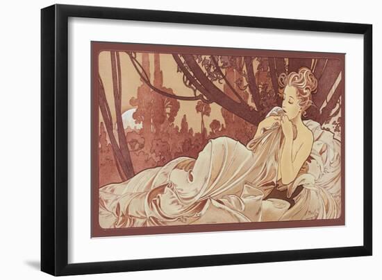 Sepia Mucha-Vintage Apple Collection-Framed Giclee Print