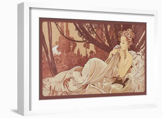 Sepia Mucha-Vintage Apple Collection-Framed Giclee Print