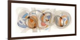 Sepia & Orange Circles-Nikki Galapon-Framed Premium Giclee Print
