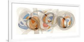 Sepia & Orange Circles-Nikki Galapon-Framed Premium Giclee Print