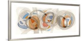 Sepia & Orange Circles-Nikki Galapon-Framed Premium Giclee Print