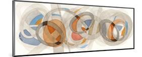 Sepia & Orange Circles-Nikki Galapon-Mounted Art Print